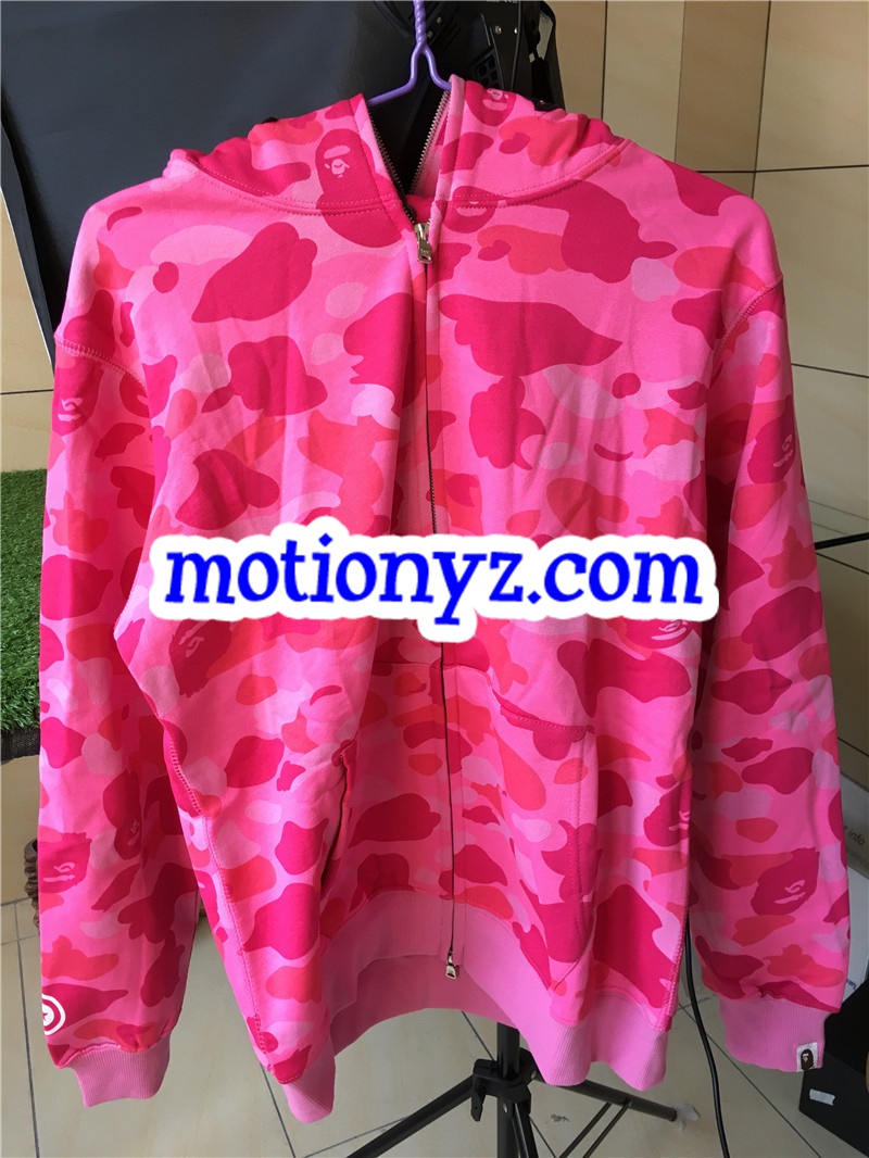 A Bathing Ape Clothing Bape Shark Hoodies Camo Pink